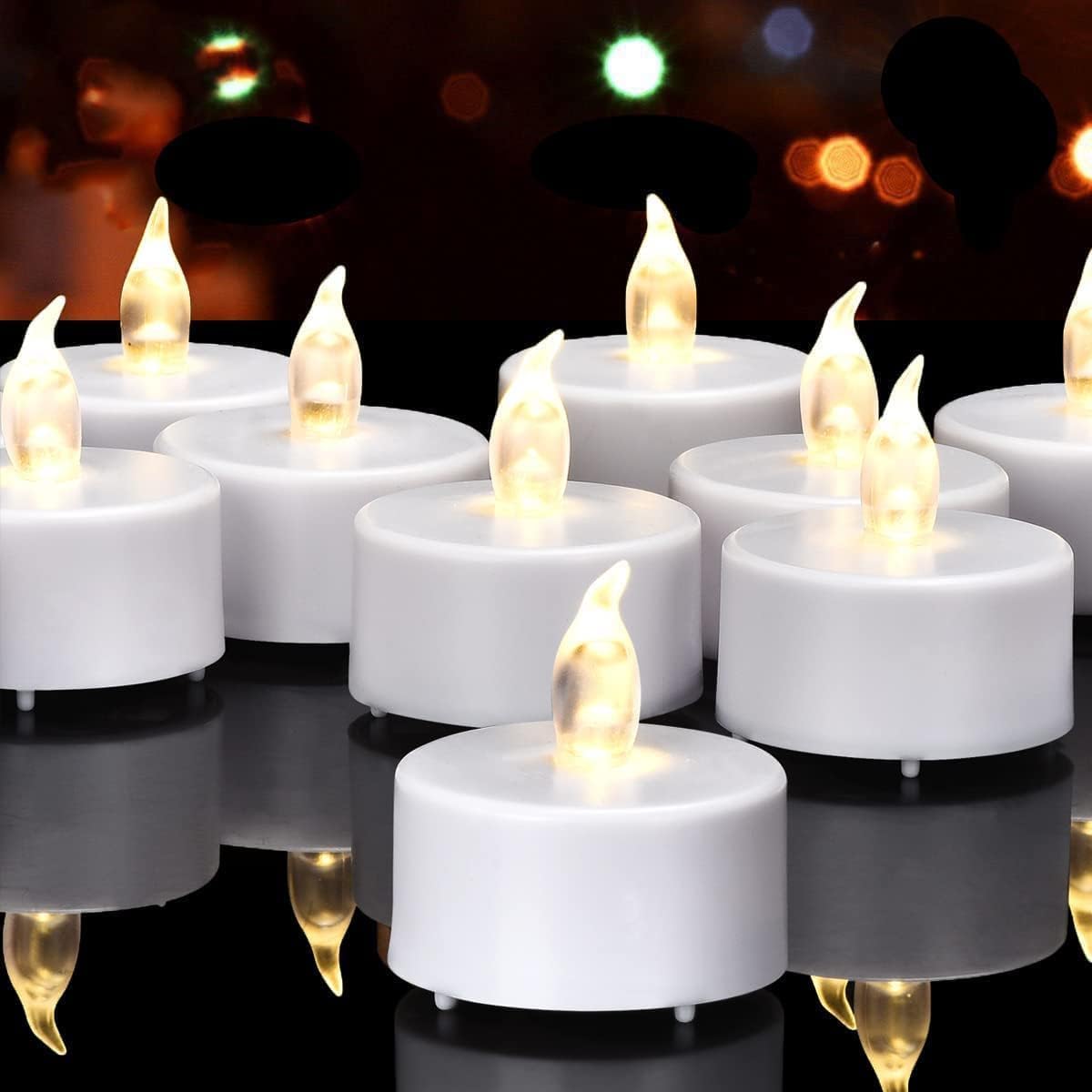 Battery Operated Tea Light Candles for Parties and Home Decor
