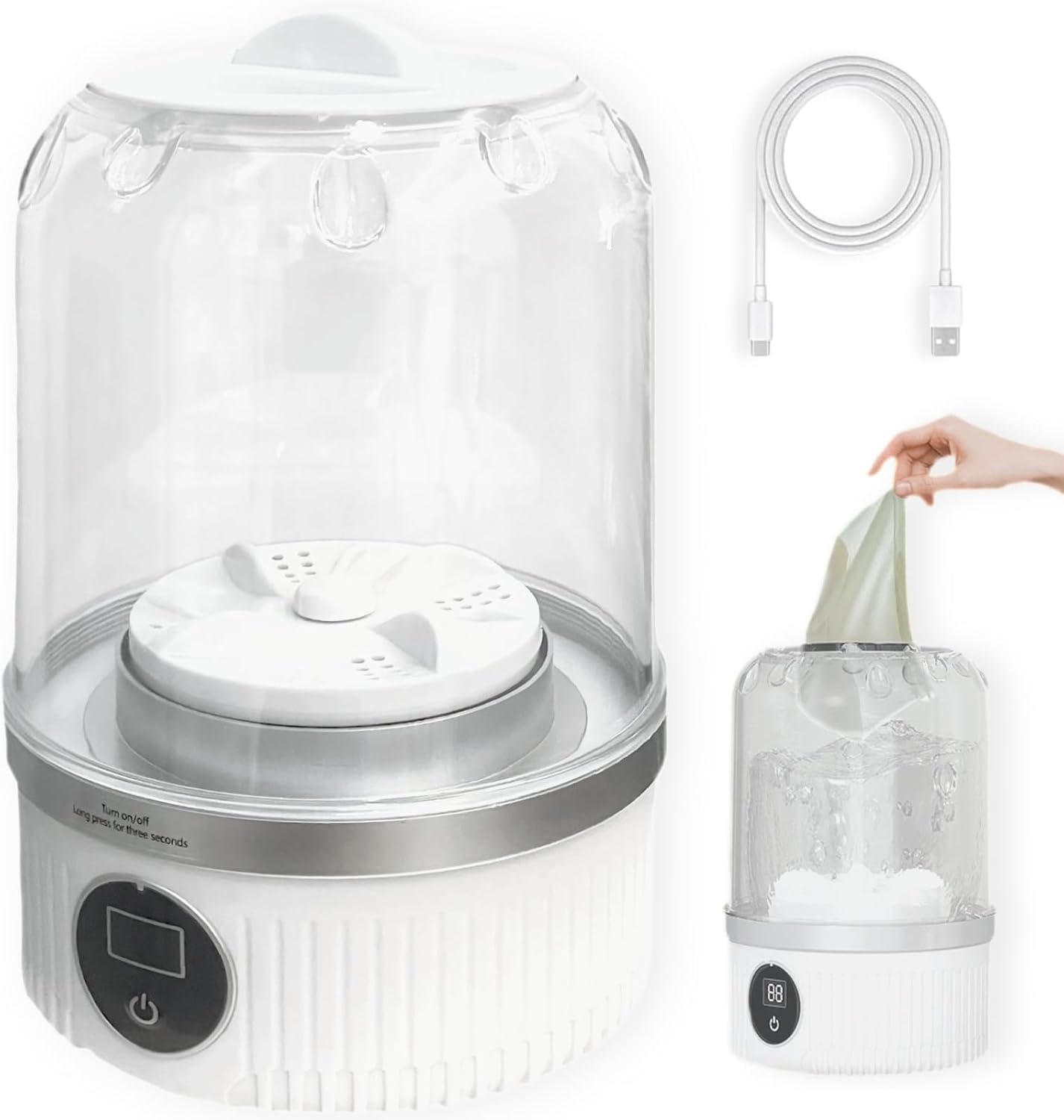 Portable Mini Washing Machine for Underwear and Small Clothes