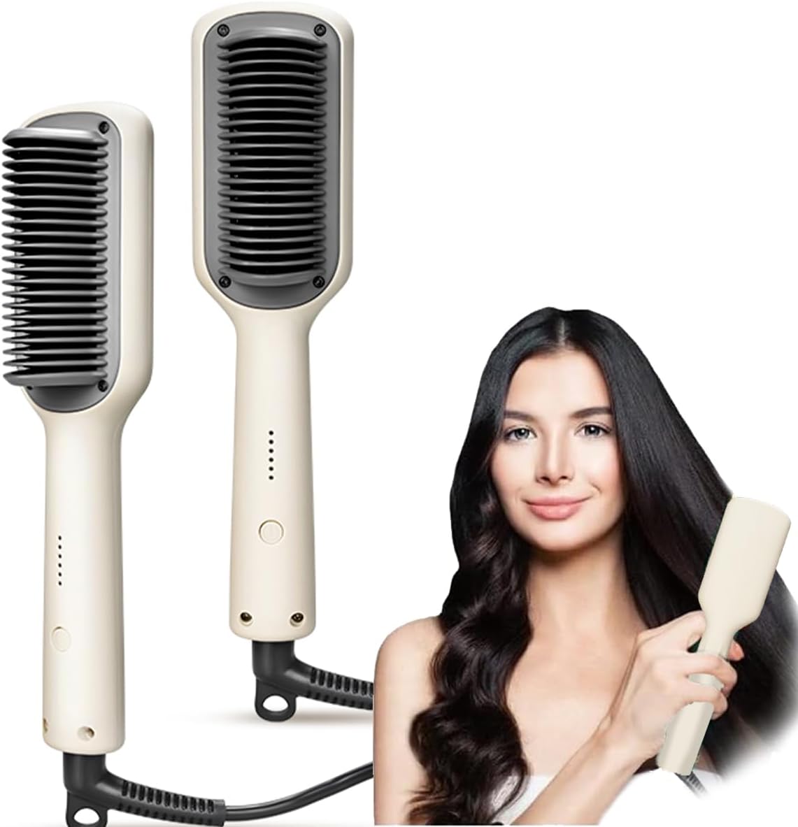 Fast Heat Hair Straightener Brush - Frizz Reduction