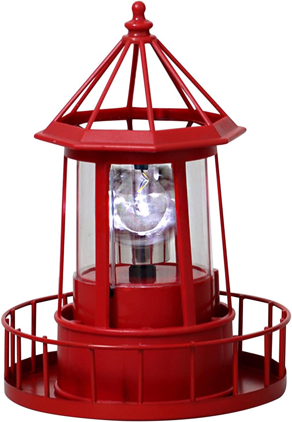 360 Rotating Solar Lighthouse - Waterproof Outdoor Decor