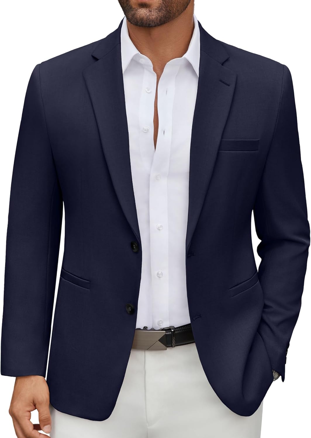 COOFANDY Men's Casual Blazer Lightweight Two Button Sport Coat