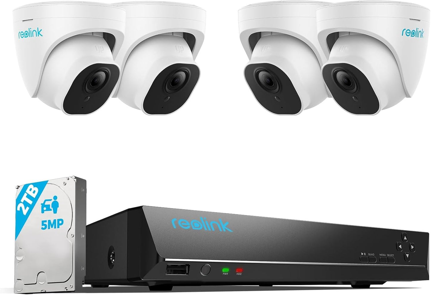 REOLINK 5MP 8CH Smart Security System - 24/7 Recording