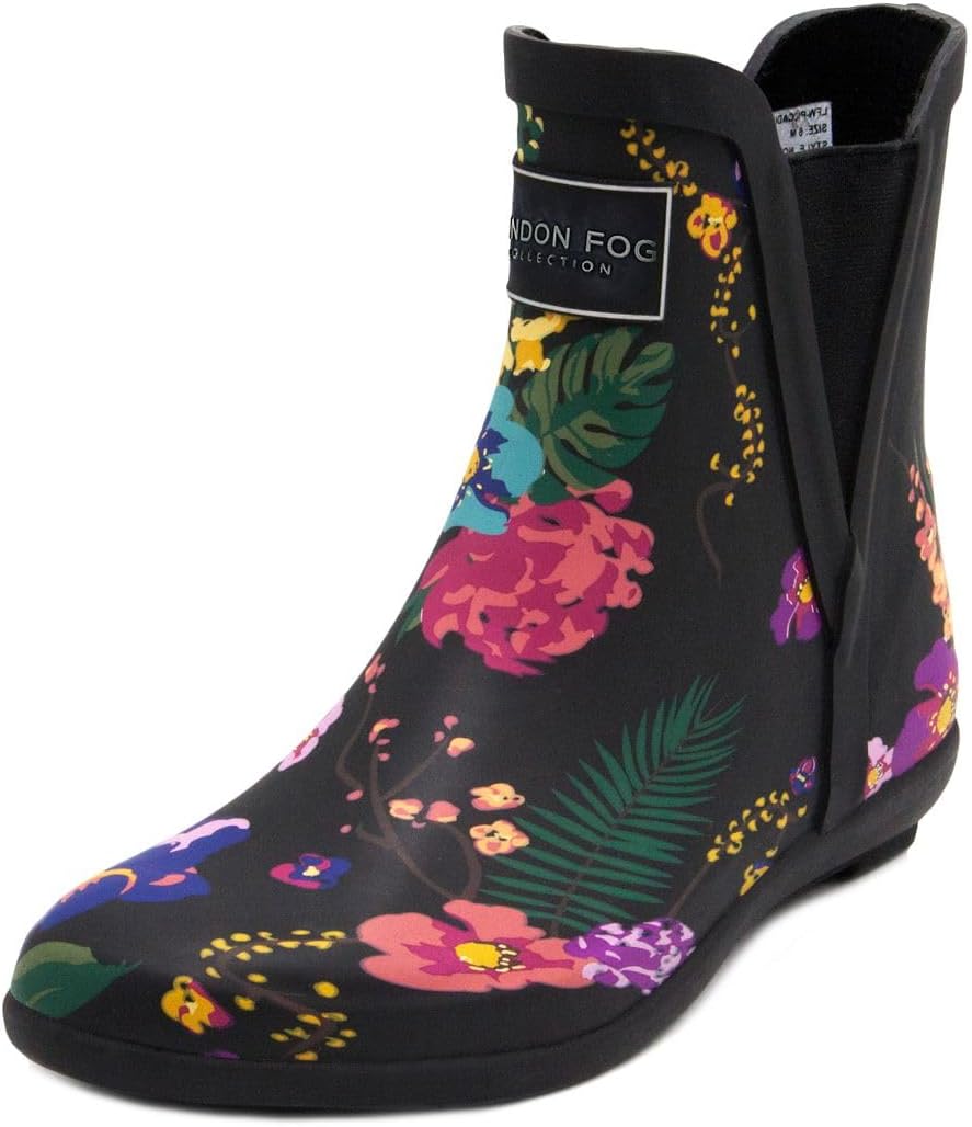 LONDON FOG womens Piccadilly Pull-On Bootie with Rubber Sole