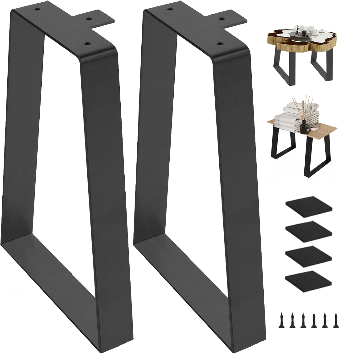 19 in Trapezoid Metal Table Legs for DIY Furniture Projects