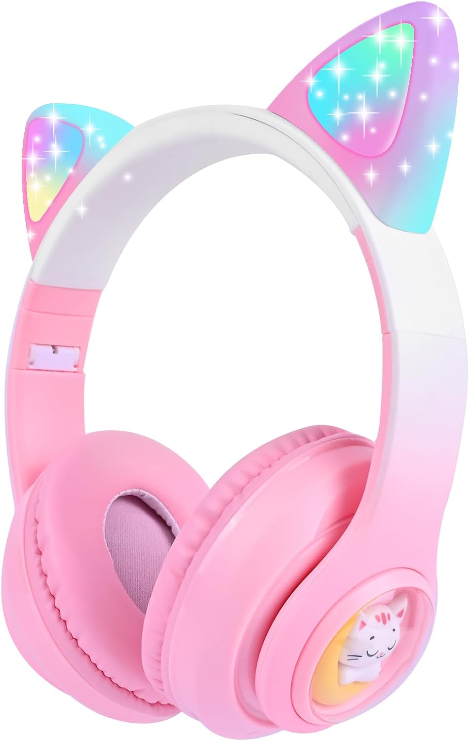 Wireless LED Cat Ear Headphones - Pink Pro