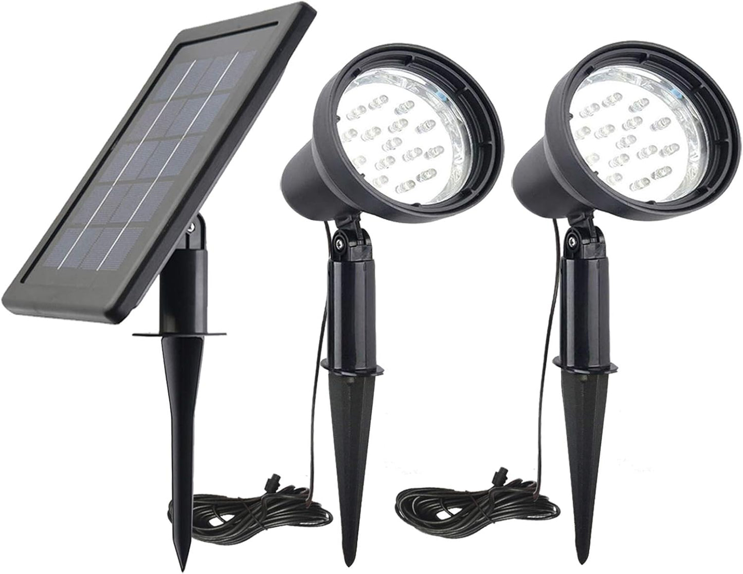 Solar Powered Spot Lights Outdoor for Flag and Landscape Lighting