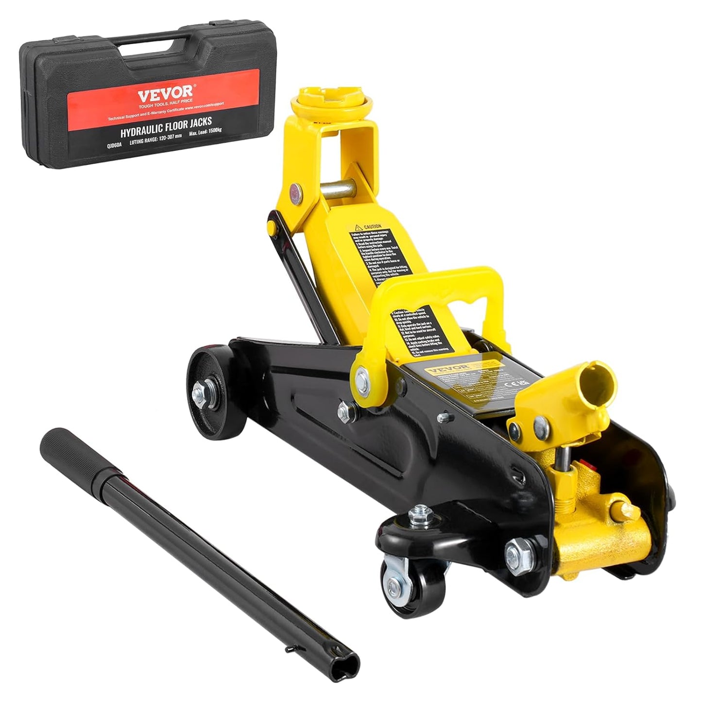VEVOR Low Profile Floor Jack 1.5 Ton for Easy Vehicle Lifting