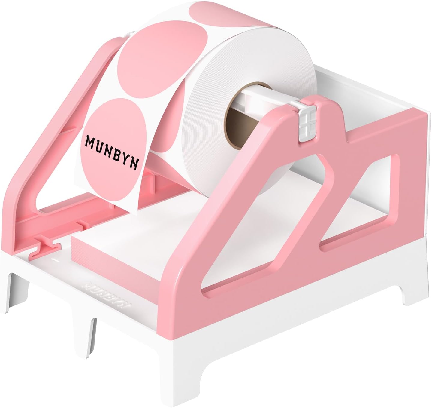 MUNBYN Pink Label Holder - Organize & Dispense Labels Effortlessly!