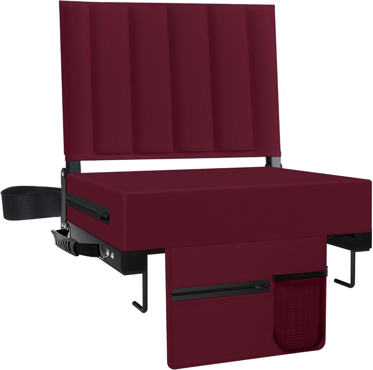 Stadium Seat for Bleachers with Back Support and Cushion