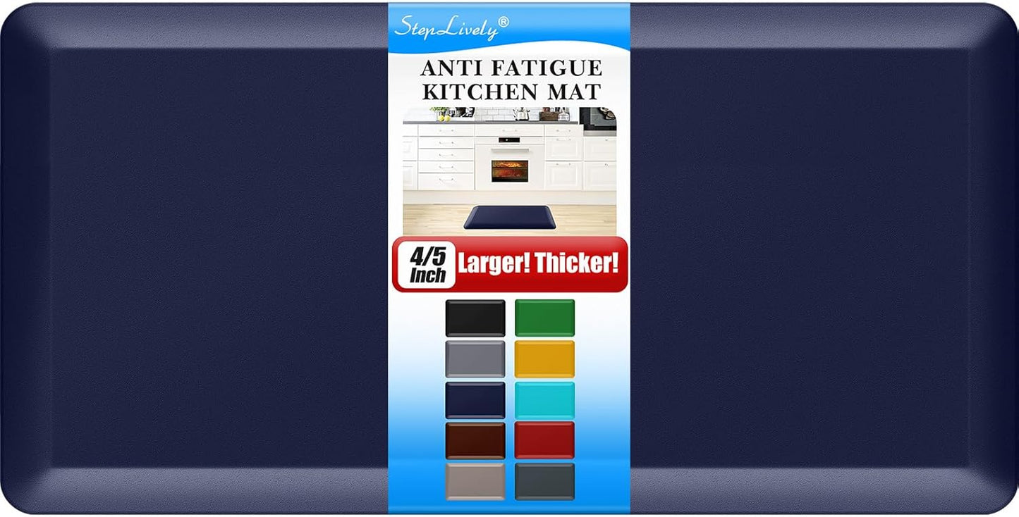 Cushioned Anti Fatigue Kitchen Mat - 4/5 Inch Thick Comfort Rug