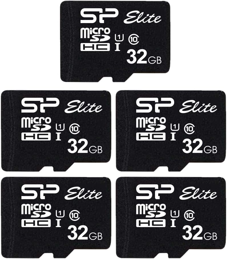 5-Pack Silicon Power 32GB MicroSD: Elite Performance