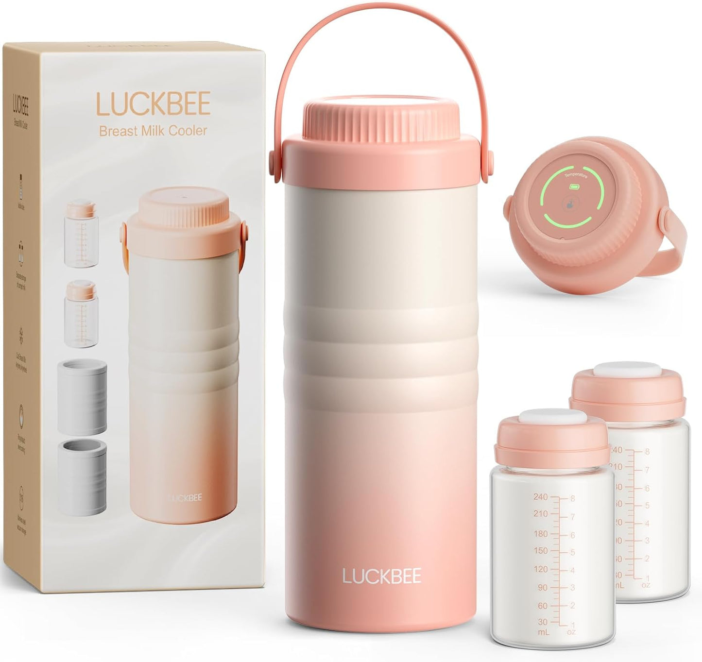 24H Portable Breast Milk Cooler with LCD Display for Moms