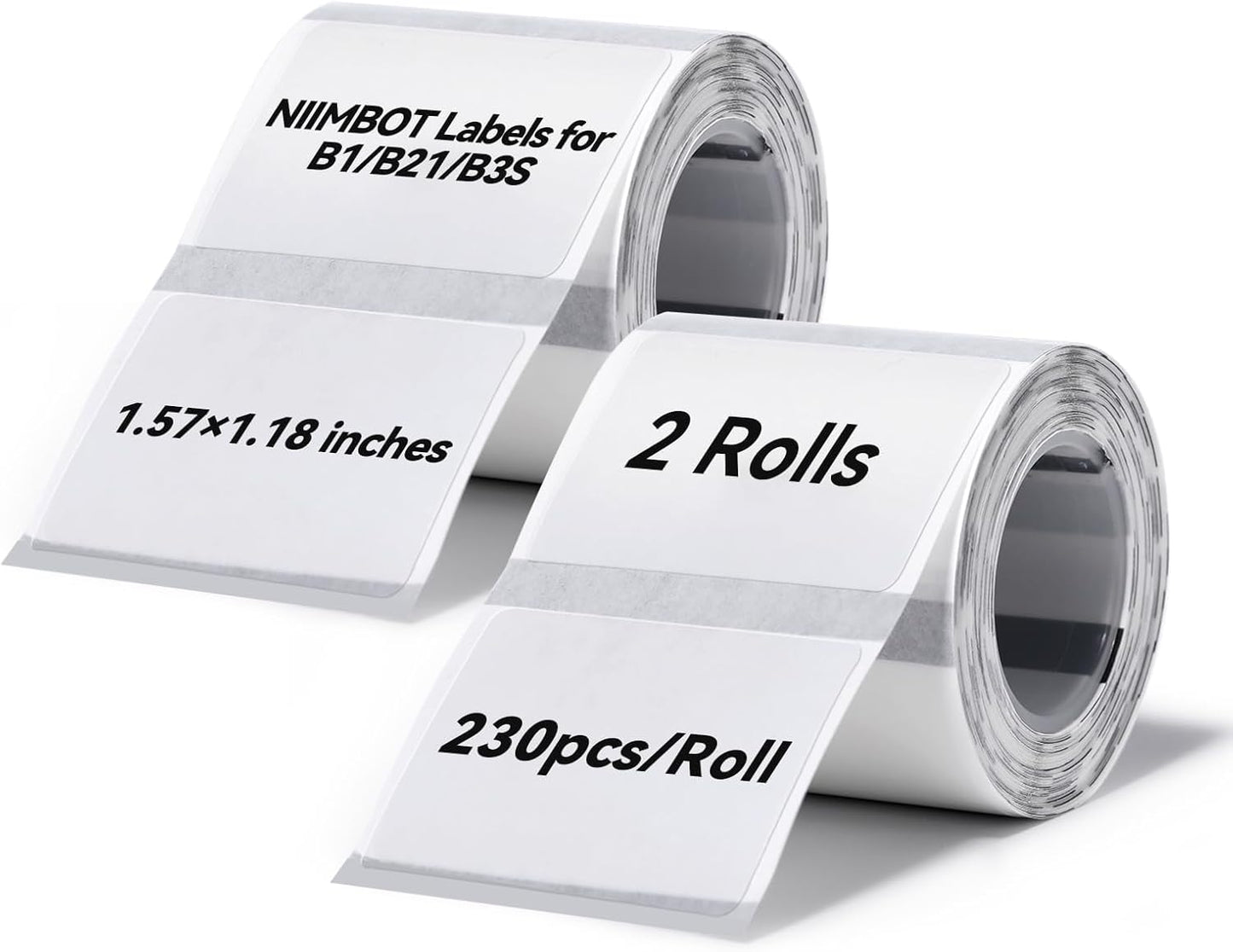 NIIMBOT Clear Thermal Labels 1.57 x 1.18 - Logo & Jar Label Maker