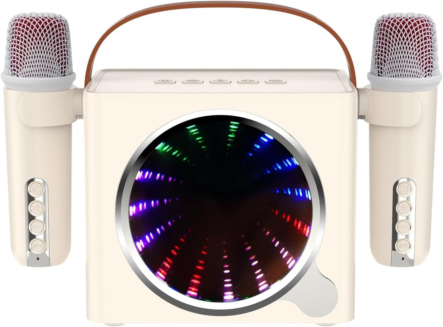 Portable Bluetooth Karaoke Speaker w/ 2 Mics & LED Lights - DAYREE