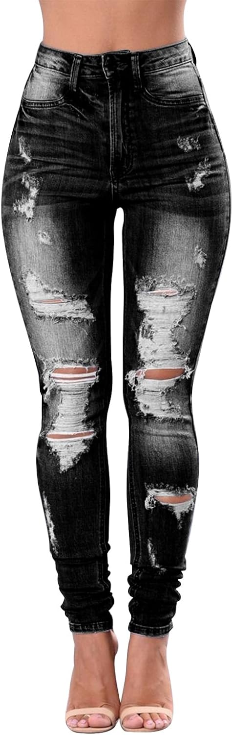 KUNMI Womens Classic High Waisted Skinny Stretch Jeans Review