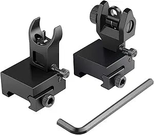 Feyachi Flip Up Rear and Front Iron Sights for Picatinny Rails