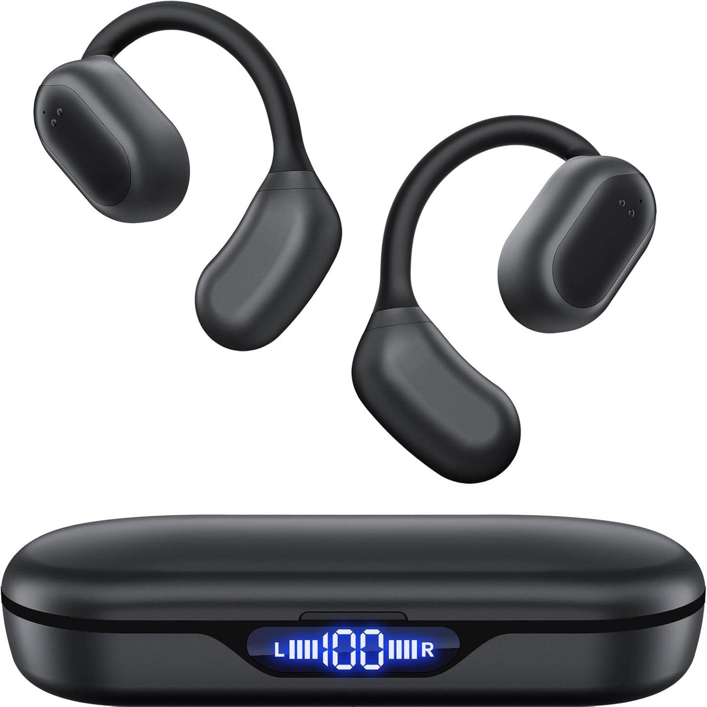 90Hrs Playback Wireless Earbuds with Earhook for Sport