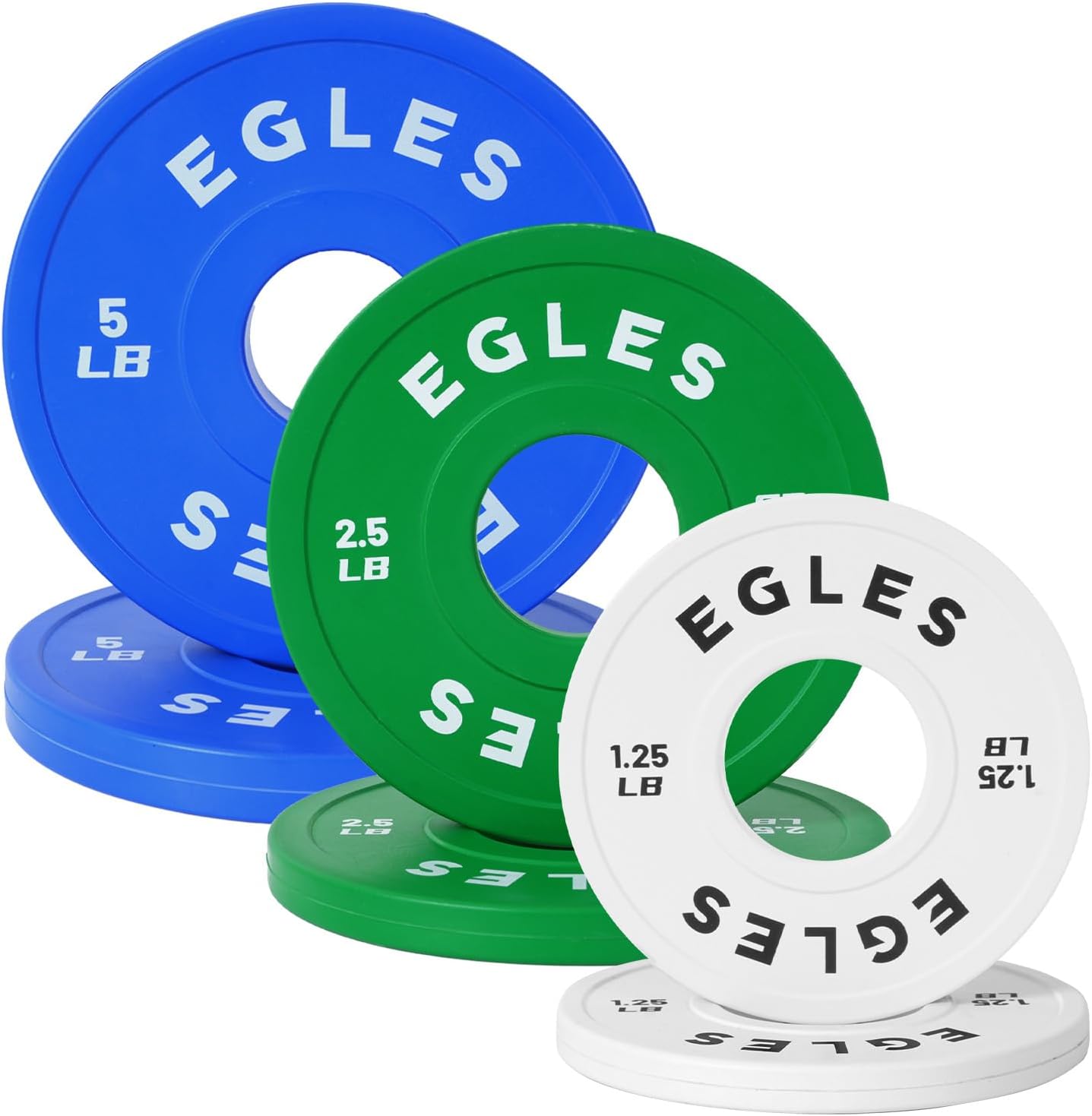 Egles Change Plates Set for Olympic Barbells - 1.25LB, 2.5LB, 5LB