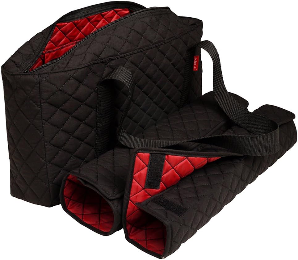 Empty Mahjong Bag - Black Quilted Soft Bag by Linda Li