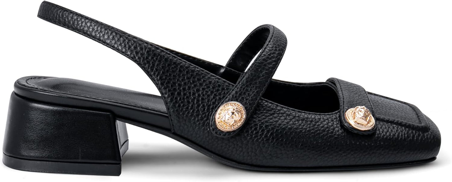 Slingback Mary Jane Heels for Women with Low Block Heel Style