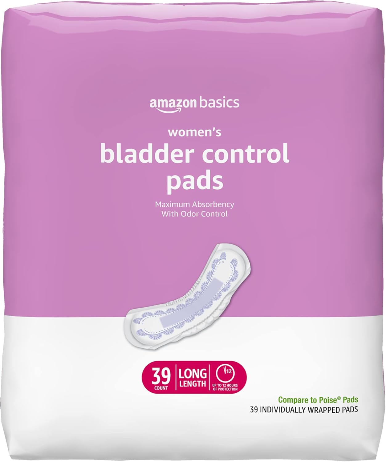 Basics Long Incontinence Pads - Maximum Absorbency