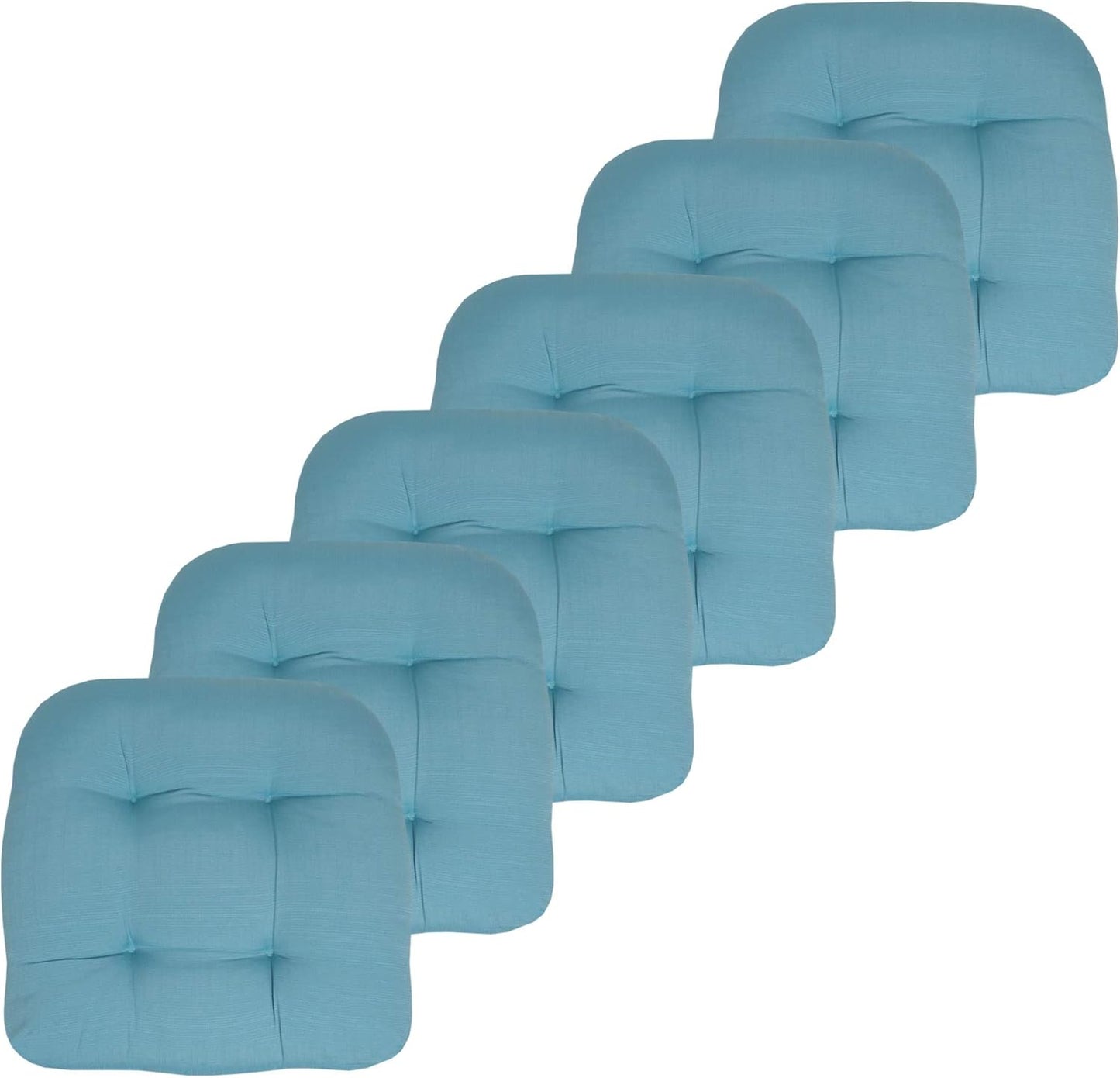 Sweet Home Collection Patio Cushions for Outdoor Chairs 6 Pack