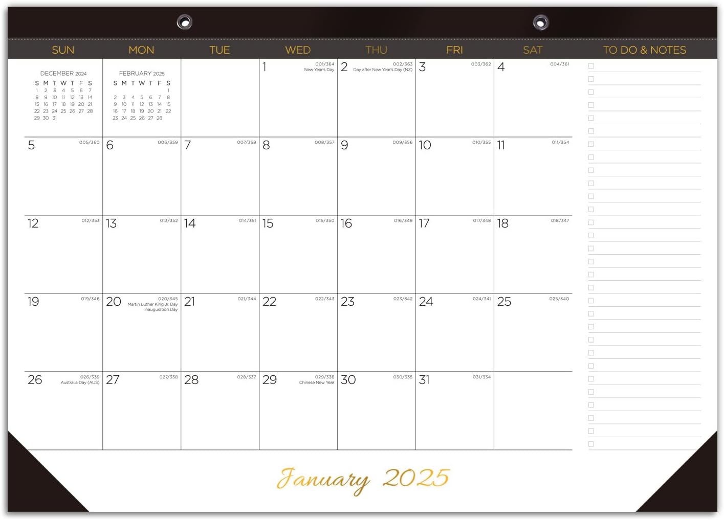 2025 Large Desk Calendar for Efficient Planning