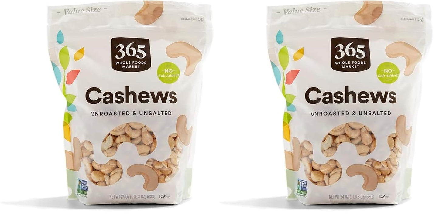 365 Cashews Unsalted & Unroasted - Healthy Snack Option