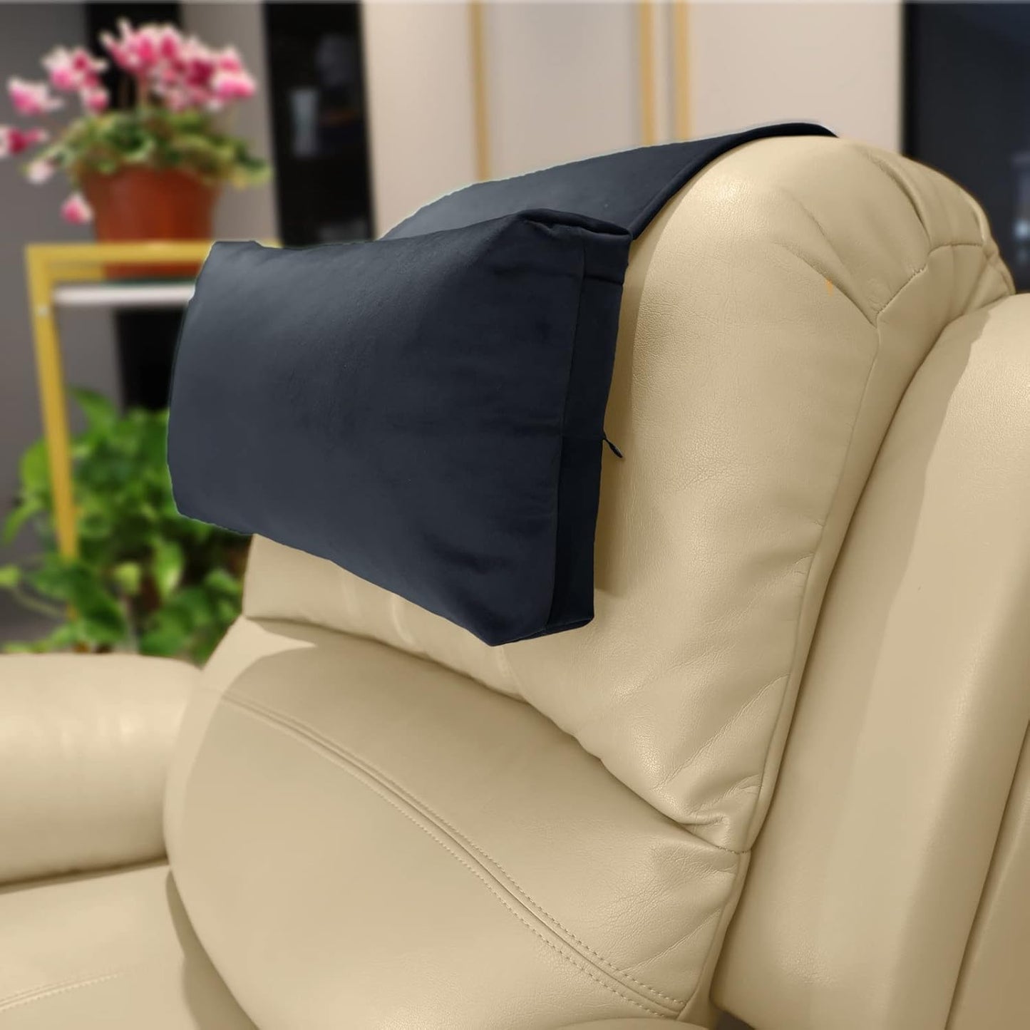 Comfortable Headrest Pillow for Recliners and Sofas - Black