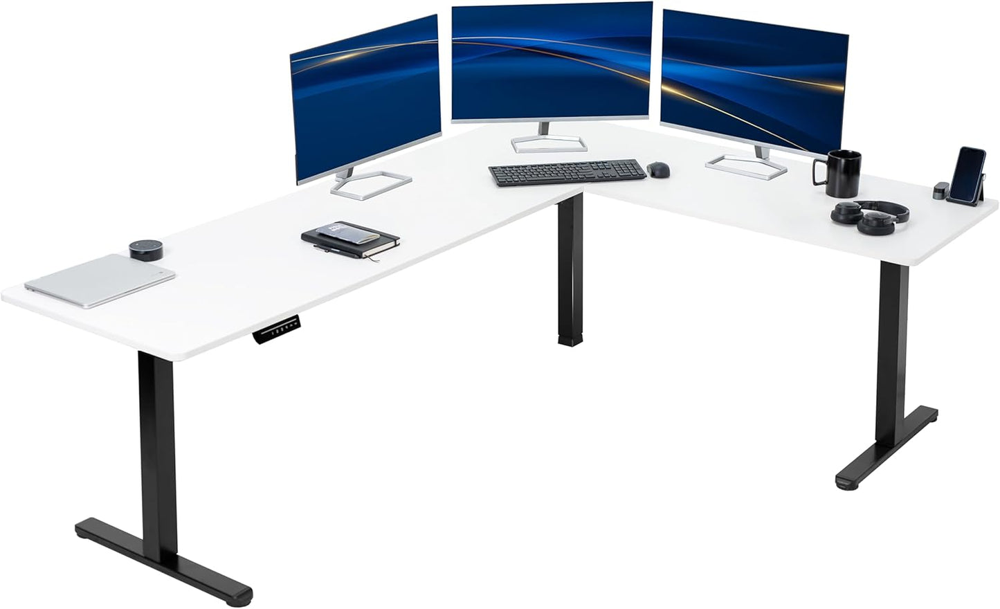 Electric L-Shaped Standing Desk with Memory Height Control 63ft x 84ft