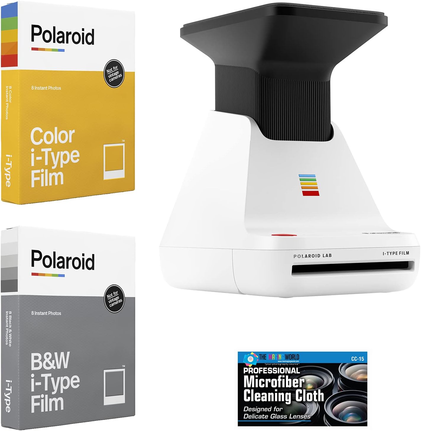 Polaroid Lab Printer Bundle w/ Color & B&W Film