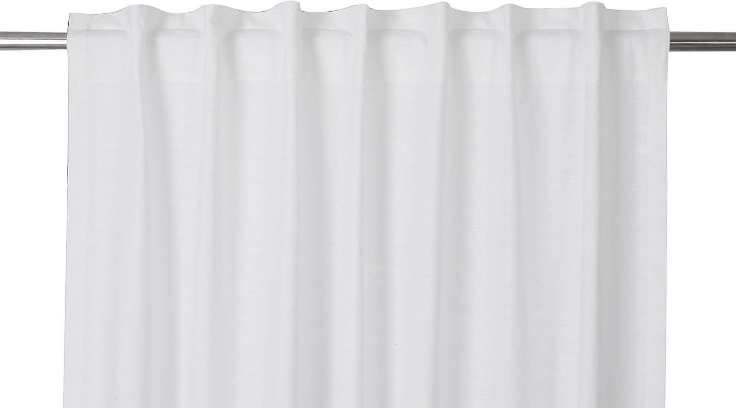 Light Filtering Linen Curtains - 2 Panels Set - 50x72 Inches
