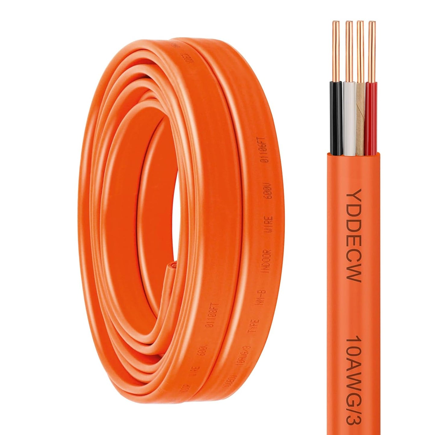 10/3 NM-B Wire with Ground - 15FT 10 Gauge Copper Cable