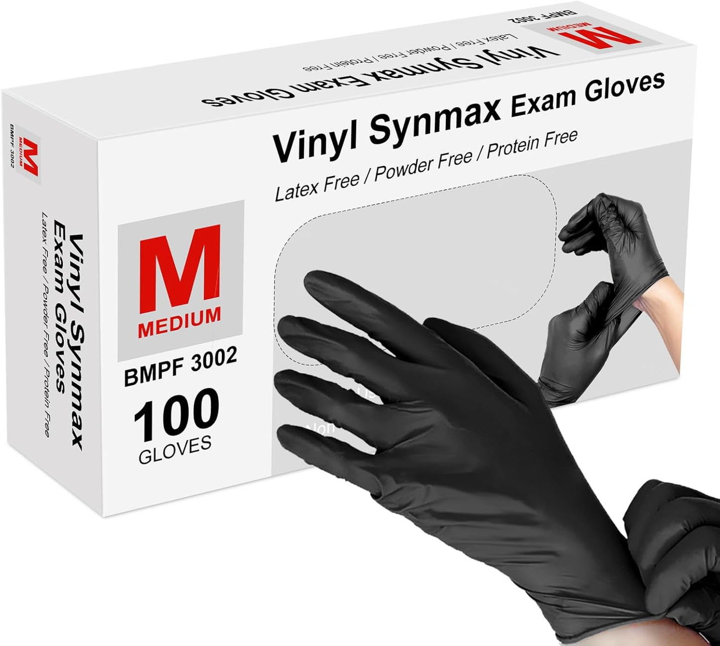 100-Count Black Vinyl Gloves - Latex-Free for Safe Cleaning!