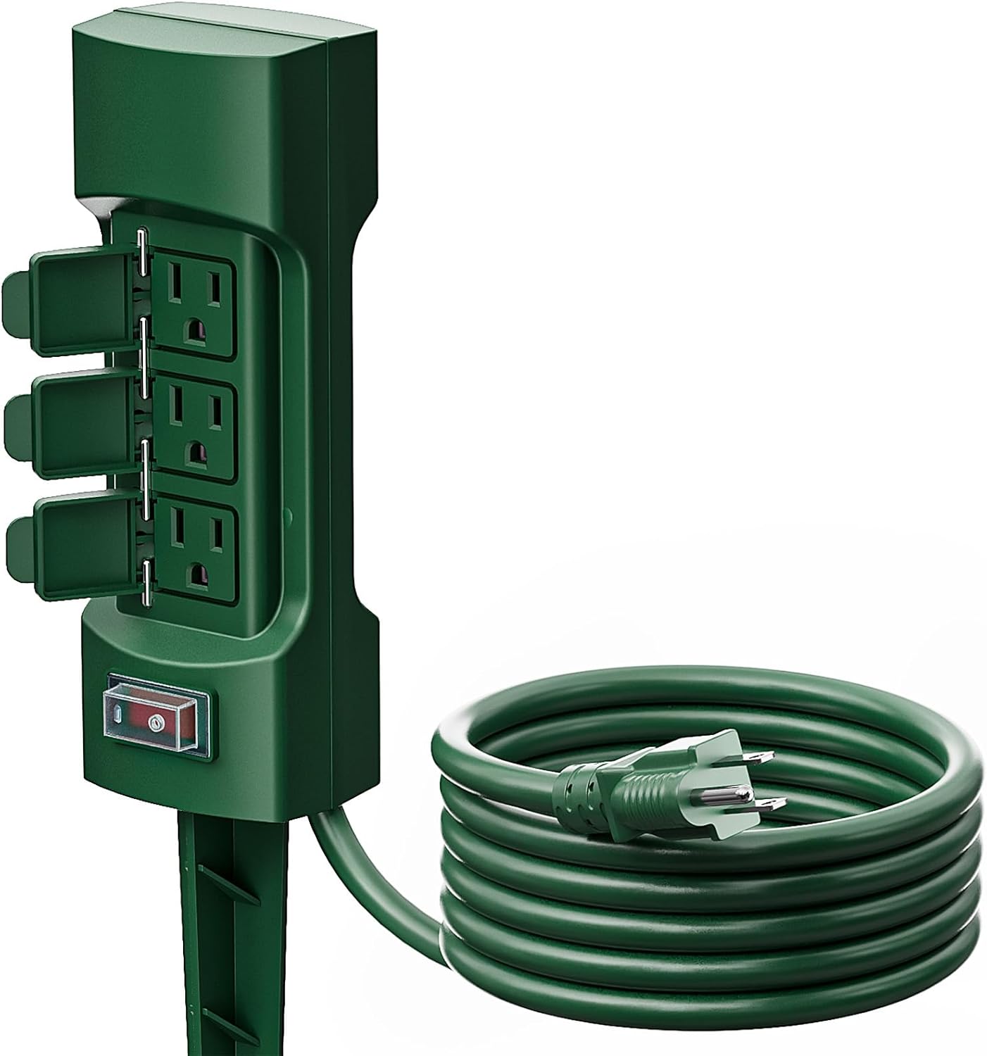 K KASONIC 6-Outlet Power Stake: Weatherproof & ETL Certified