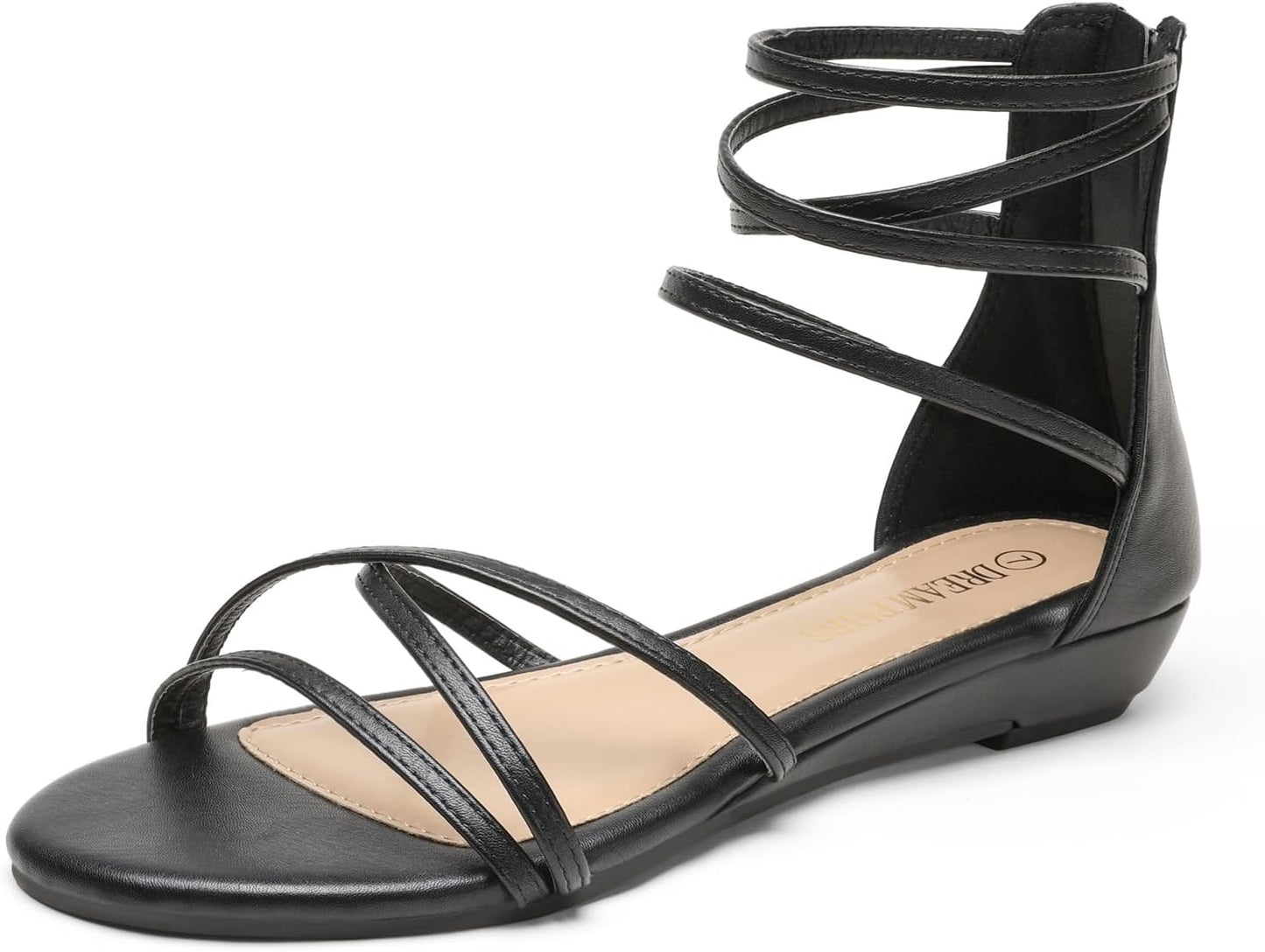 DREAM PAIRS Women's Strappy Gladiator Flat Sandals for Summer