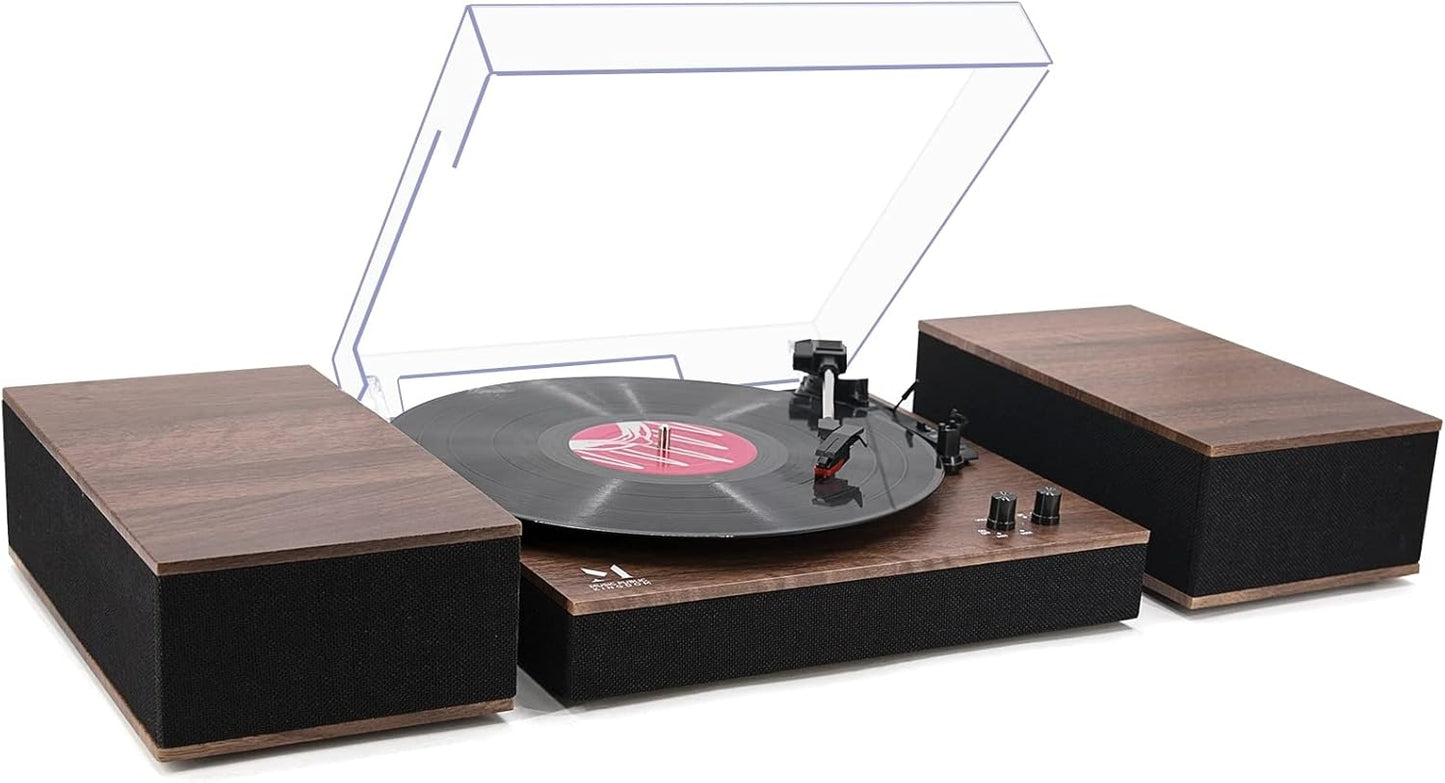 MPK Bluetooth Record Player, HiFi System with Wireless Playback