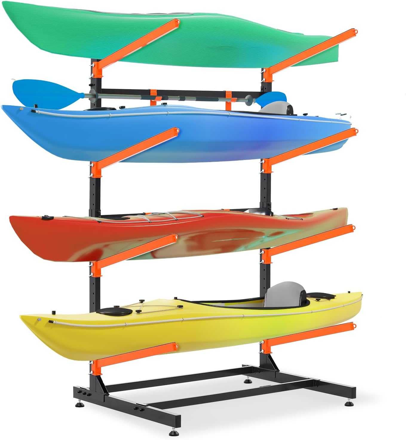 Heavy Duty Adjustable Kayak Storage Rack for Indoor Outdoor Use