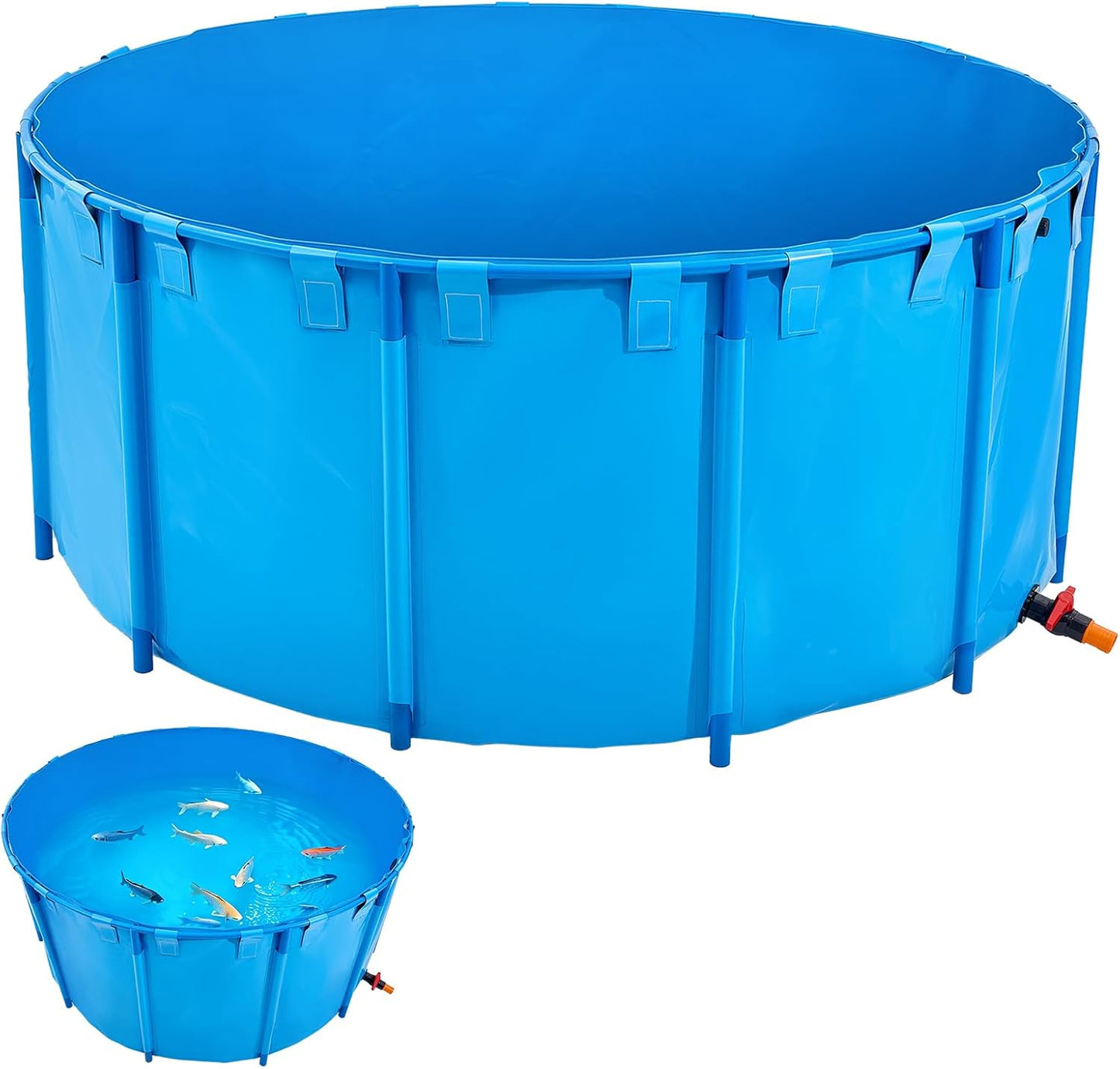VEVOR Canvas Fish Pond - 1320 Gal Capacity for Aquaculture