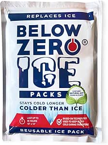 Below Zero Jumbo Size Reusable Ice Packs for Long Lasting Coolers
