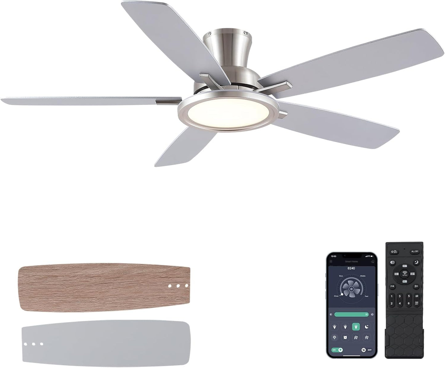 52 Ceiling Fan with Lights and Remote for Modern Spaces