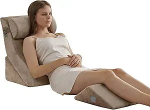 Qirroboni 4PCS Orthopedic Bed Wedge Pillow Set for Pain Relief