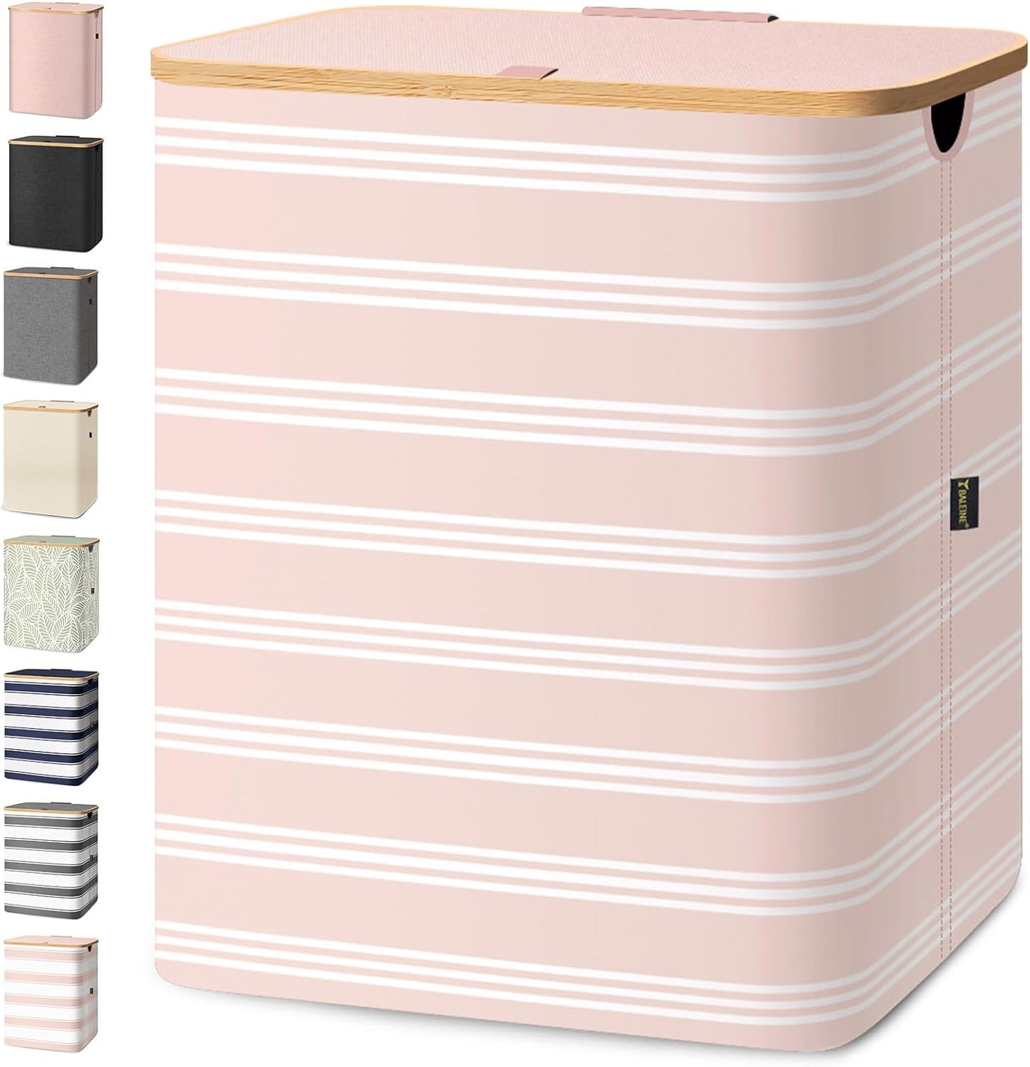 BALEINE Laundry Hamper with Lid - Elegant Tall Basket Design