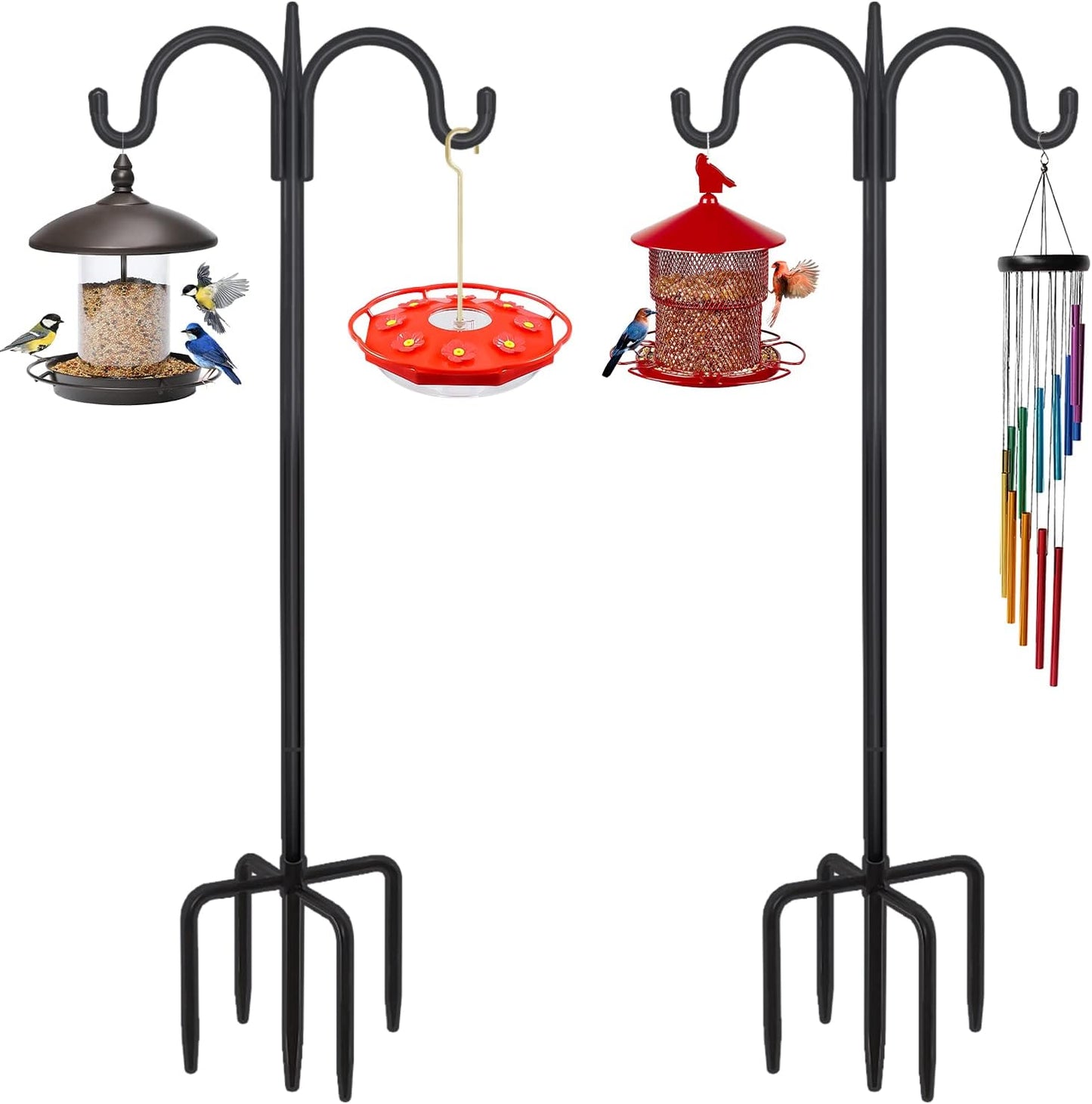 Adjustable Double Shepherds Hook for Outdoor Use - 92 Inch