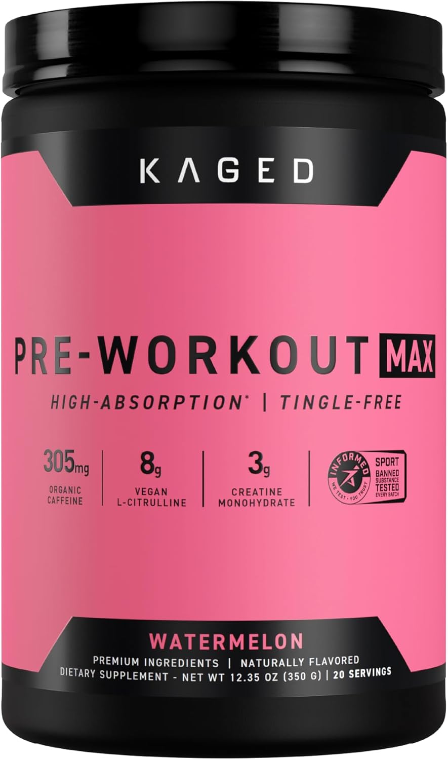 Kaged Pre Workout MAX Powder: High-Stim Energy for Intense Workouts