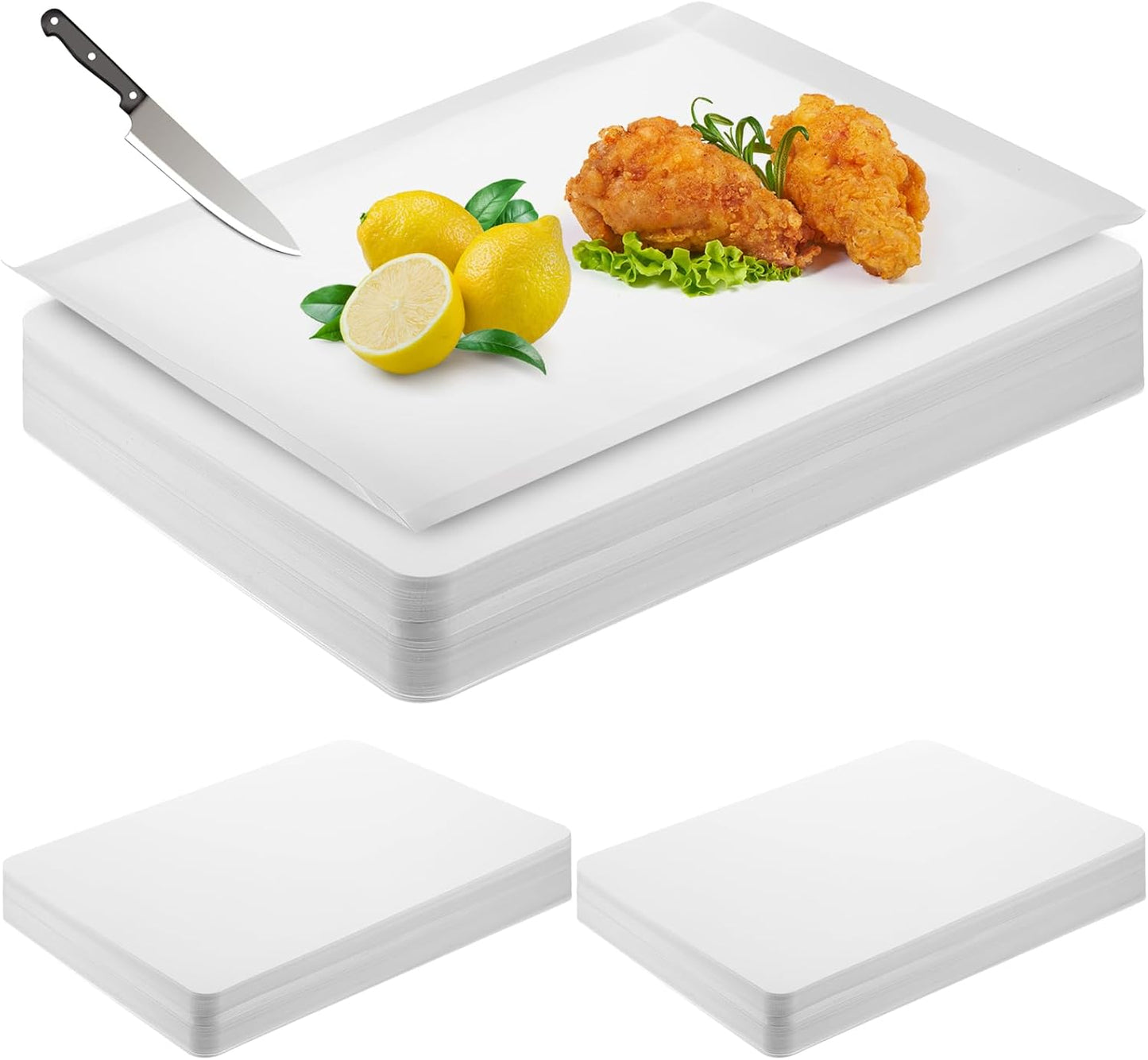 Hushee 120 Count Disposable Cutting Board Sheets for Easy Prep