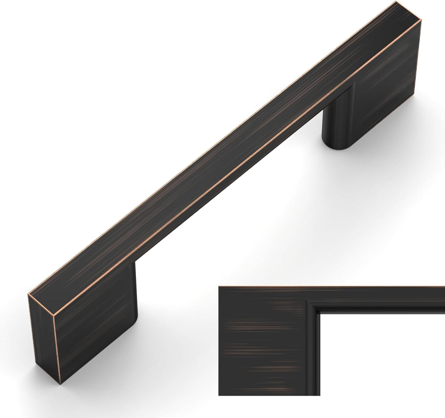 Amerdeco 10 Pack Oil Rubbed Bronze Cabinet Pulls for Kitchen