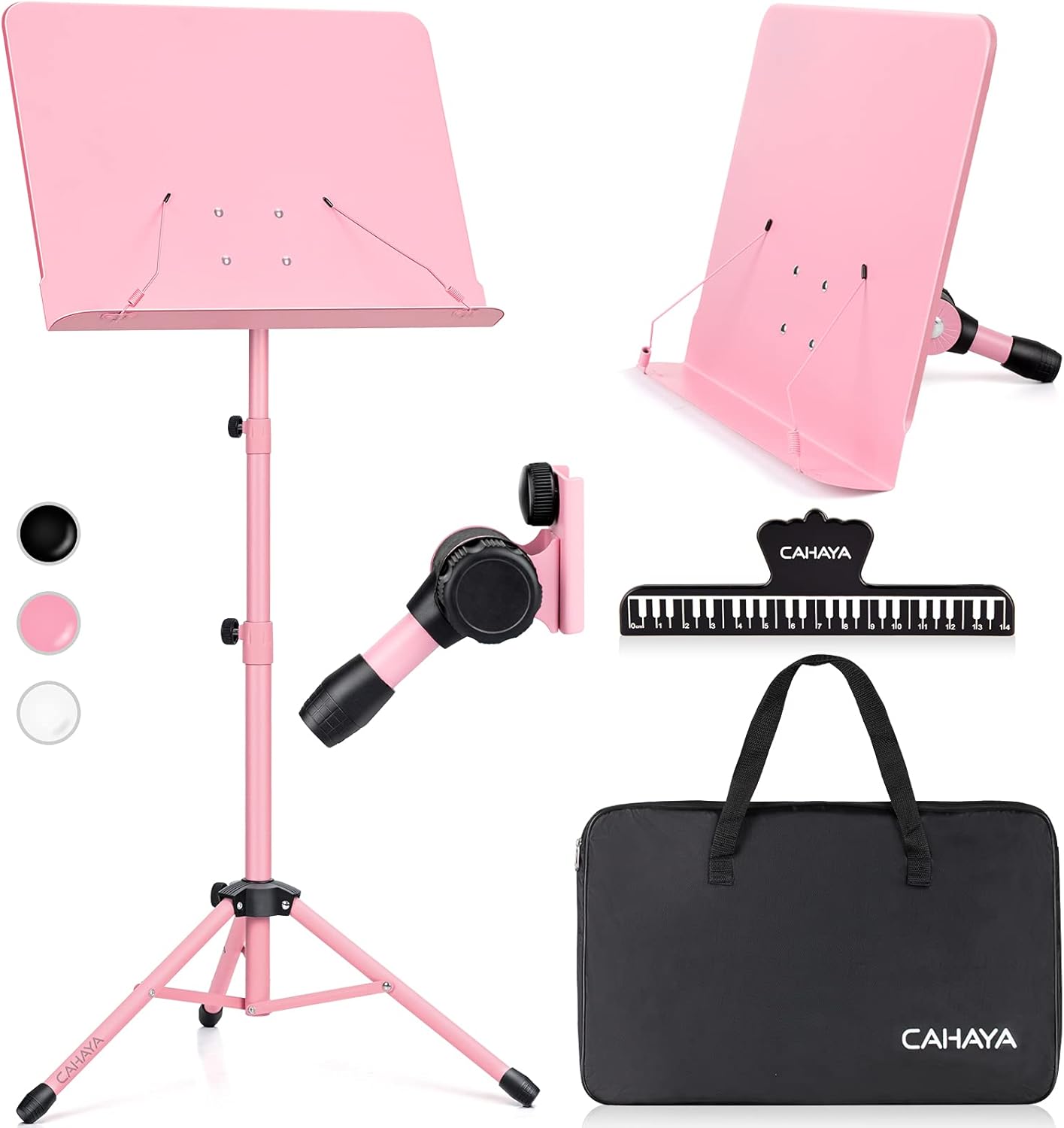 CAHAYA Adjustable Music Stand for Sheet Music & Tablets Pink