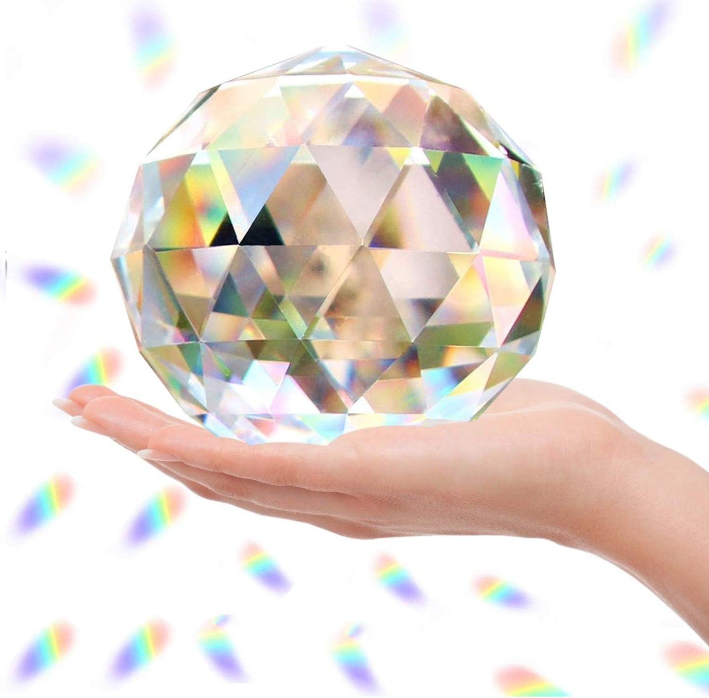 Clear Glass Crystal Ball Prism for Home Decor and Feng Shui
