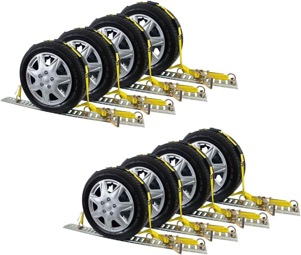 E Track Tire Straps 2in x 10ft for Secure Car Hauling